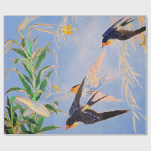 VOGELS MET LILY WRAPPING Paper