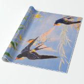 VOGELS MET LILY WRAPPING Paper Cadeaupapier (Uitgerold)