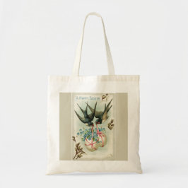 vogels met paasgeel tote bag