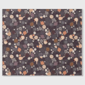 Vogels met petten, decors, dennenpitten met kerstm cadeaupapier (Vlak)