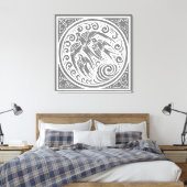 vogels met vlinders en sterren canvas afdruk (Insitu (Slaapkamer))