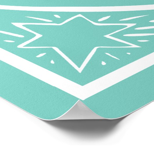  vogels met vlinders en sterren poster (Hoek)