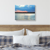 Vogels migreren bij zonsondergang canvas afdruk (Insitu (Slaapkamer))