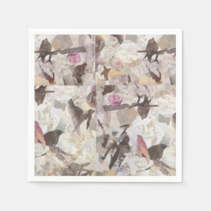 Vogels & Muziek Papier Collage Papier servetten