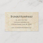 Vogels Natuurlijke massage Therapistische Visiteka Visitekaartje (Achterkant)