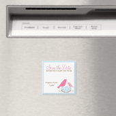 Vogels Nest Baby shower Save the Date magnets Magneet (Insitu (Vaatwasser))