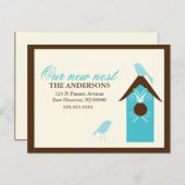 Vogels Nest Bewegende Aankondigingen Aankondigingskaart (Voorkant / Achterkant)