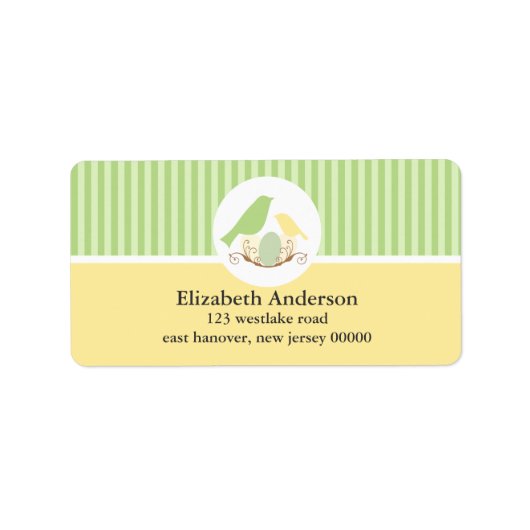 Vogels Nest Etiket (Voorkant)