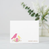 Vogels nest Flat bedankt kaarten (Staand voorkant)