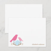 Vogels nest Flat bedankt kaarten (Voorkant / Achterkant)