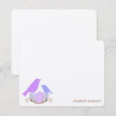 Vogels nest Flat bedankt kaarten (Voorkant / Achterkant)