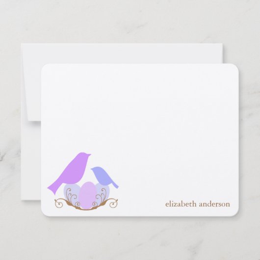 Vogels nest Flat bedankt kaarten (Voorkant)