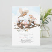 Vogels Nest Spring Easter Florence Baby Gender ont Kaart (Staand voorkant)