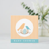 Vogels nestgeslacht neutraal Baby shower Kaart (Staand voorkant)