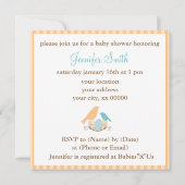 Vogels nestgeslacht neutraal Baby shower Kaart (Achterkant)