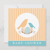 Vogels nestgeslacht neutraal Baby shower Kaart (Voorkant)
