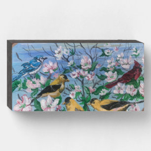 Vogels nieuw collectie houten kist print