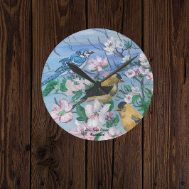 Vogels Nieuw Collectie Originele Handgeschilderde Ronde Klok