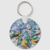Vogels Nieuw Collectie Originele Handgeschilderde  Sleutelhanger (Voorkant)