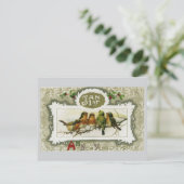  Vogels Nieuwjaar Briefkaart (Staand voorkant)