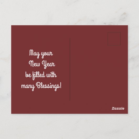  vogels nieuwjaar briefkaart (Achterkant)