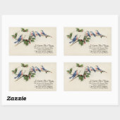  Vogels Nieuwjaar Rechthoekige Sticker (Vel)