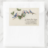  Vogels Nieuwjaar Rechthoekige Sticker (Tas)