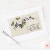  Vogels Nieuwjaar Rechthoekige Sticker (Envelop)