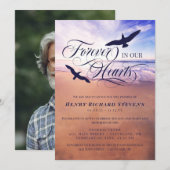 Vogels oceaanstrand voor eeuwig in ons hart kaart (Voorkant / Achterkant)