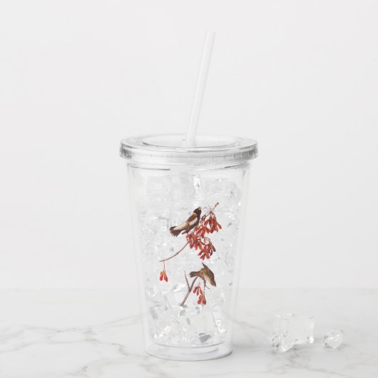 Vogels of Bobolinkvogels van de rijstbundel van Au Acryl Drinkbeker (Achterkant ijs)