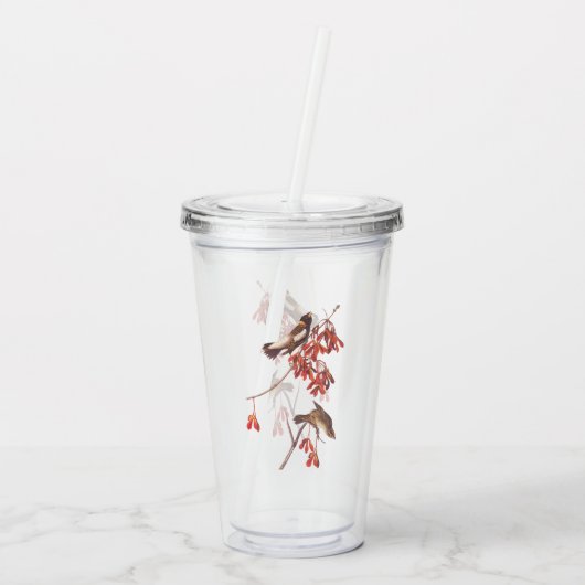 Vogels of Bobolinkvogels van de rijstbundel van Au Acryl Drinkbeker (Achterkant)