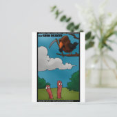 Vogels om de schimmels van de grimmige beaker te w briefkaart (Staand voorkant)