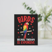 Vogels omdat de therapie duur is briefkaart (Staand voorkant)