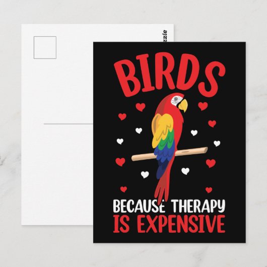 Vogels omdat de therapie duur is briefkaart (Voorkant / Achterkant)