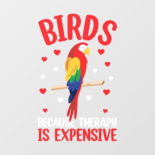 Vogels omdat de therapie duur is raamsticker (Vel)