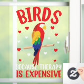 Vogels omdat de therapie duur is raamsticker (Huis)