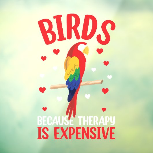 Vogels omdat de therapie duur is raamsticker (Vel 3)