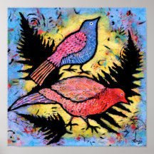 Vogels omringd door blauwe lucht