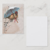Vogels onder Blauwe Umbrella Visitekaartje (Voorkant / Achterkant)