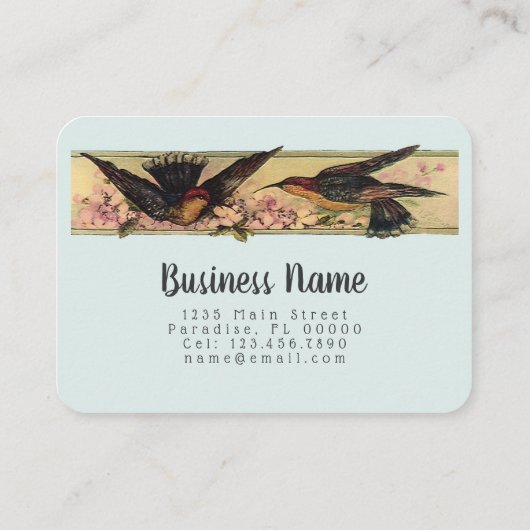 Vogels ontmoeten PAPER & GROOTTE OPTIES - Groot Visitekaartje (Achterkant)