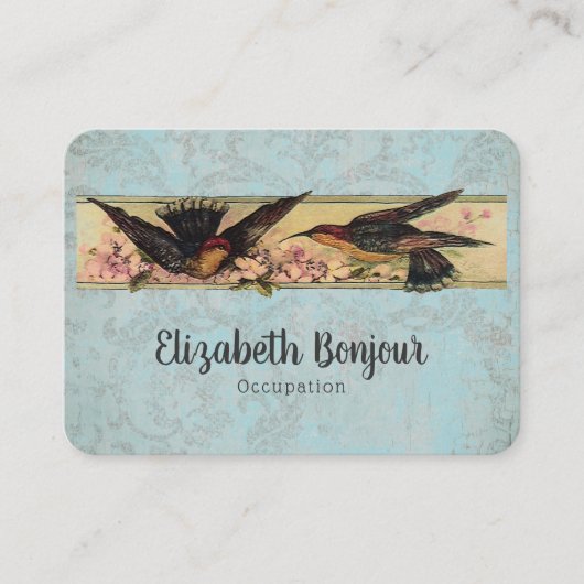 Vogels ontmoeten PAPIER, KLEUR- EN GROOTTEOPTIES - Visitekaartje (Voorkant)