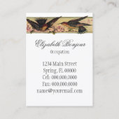 Vogels Ontmoeting ~ Visitekaartjes Spring Flowers (Achterkant)