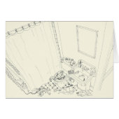 Vogels Oog Uitzicht Funny Family Bathroom Mess Dra (Voorkant Horizontaal)