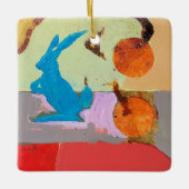 Vogels Oog-Uitzicht Keramisch Ornament (Voorkant)