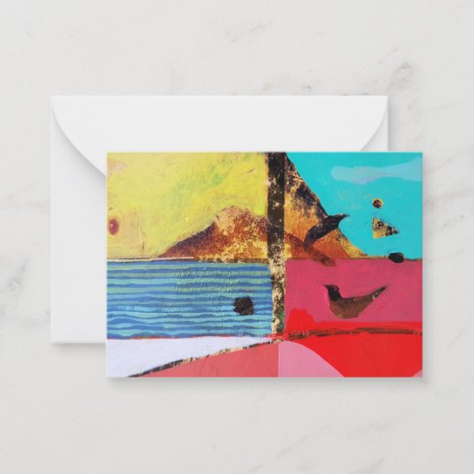 Vogels Oogflat Uitzicht Notitiekaartje (Voorkant)