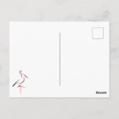 Vogels ooievaar Aziatische natuur sakura oosterse  Briefkaart (Achterkant)