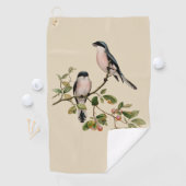 vogels op beige golfhanddoek (Insitu)