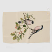 vogels op beige golfhanddoek (Horizontaal)