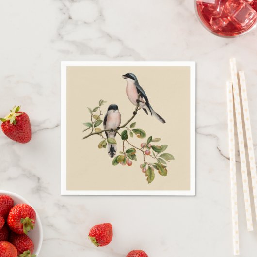   vogels op beige servet (Insitu)