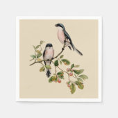   vogels op beige servet (Voorkant)